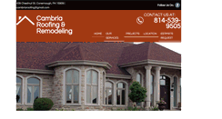Desktop Screenshot of cambriaroofingandremodeling.com